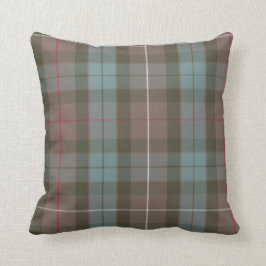 plechtige tartan-accentbank met decoratief kussen