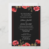 Plechtige uitnodiging voor een huwelijk met zwarte (Voorkant)
