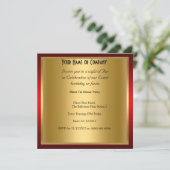 Plechtige uitnodiging voor een Stropdas op zwarte  (Staand voorkant)