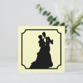 Plechtige uitnodiging voor het plein voor zwart St (Staand voorkant)