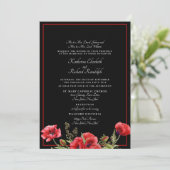 Plechtige uitnodiging voor huwelijk tussen rood en (Staand voorkant)