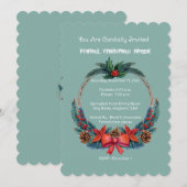 Plechtige uitnodiging voor kerstfeestdagen (Voorkant / Achterkant)