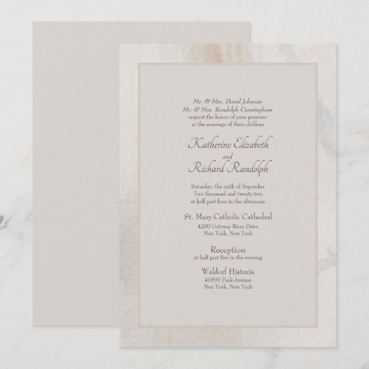 Plechtige uitnodiging voor weddenschap tussen beid (Voorkant / Achterkant)