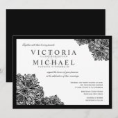 Plechtige uitnodigingen op het plein van het Black (Voorkant / Achterkant)