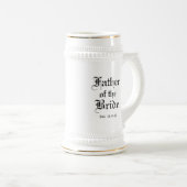 Plechtige vader van de Bride Beer Stein Bierpul (Voorkant rechts)