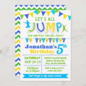 Plechtige verjaardag trampoline springfeest kaart (Voorkant / Achterkant)