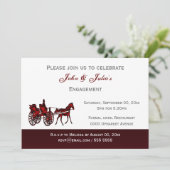 Plechtige verjaardag van het verloving van paarden kaart (Staand voorkant)