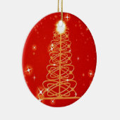 Plechtige viering kerstfeestdag bomen keramisch ornament (Rechts)