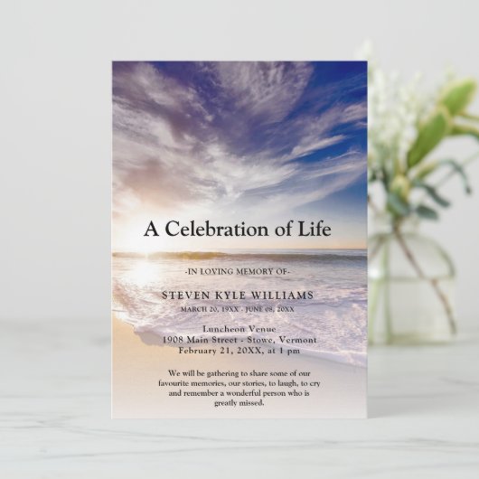 Plechtige viering van het leven kaart (Staand voorkant)