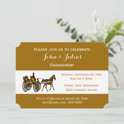 Plechtige viering van paardenvervoer kaart (Staand voorkant)