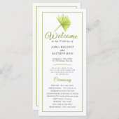 Plechtigheid van de groene waterverf met de palmva programmakaart (Voorkant / Achterkant)