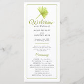 Plechtigheid van de groene waterverf met de palmva programmakaart (Voorkant)