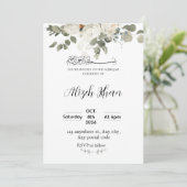 Plechtigheid van de witte en groene florale Aqeeqa Kaart (Staand voorkant)