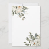 Plechtigheid van de witte en groene florale Aqeeqa Kaart (Achterkant)