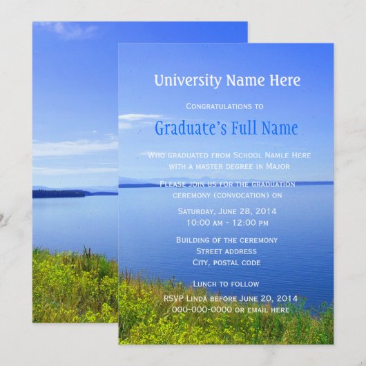 Plechtigheid van het afstuderen Grand Teton (oproe Kaart (Voorkant / Achterkant)