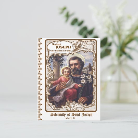 Plechtigheid van het Briefkaart Sint-Jozef (Staand voorkant)