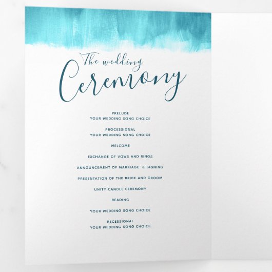 Plechtigheid voor hernieuwing van huwelijk blauwgr drieluik programma (Binnenzijde eerst)