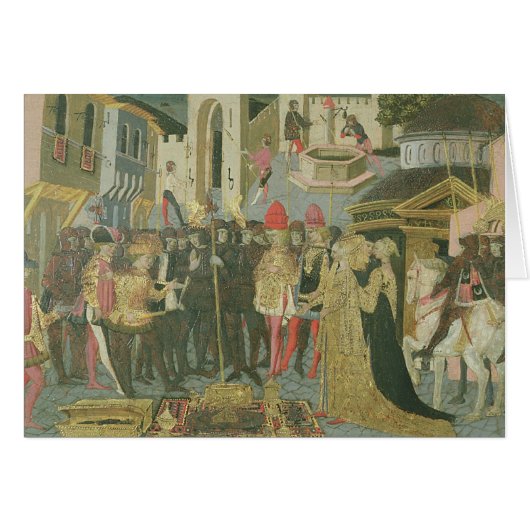 Plechtigheid voor huwelijk geschilderd op een cass (Voorkant Horizontaal)