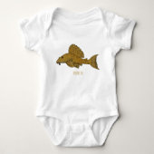 Pleco fish cartoon illustration  romper (Voorkant)