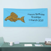 Pleco meerval cartoonillustratie spandoek (Beurs)