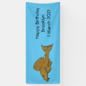 Pleco meerval cartoonillustratie spandoek (Verticaal)