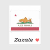 Pleco Republiek Vlag Sticker (Vel)