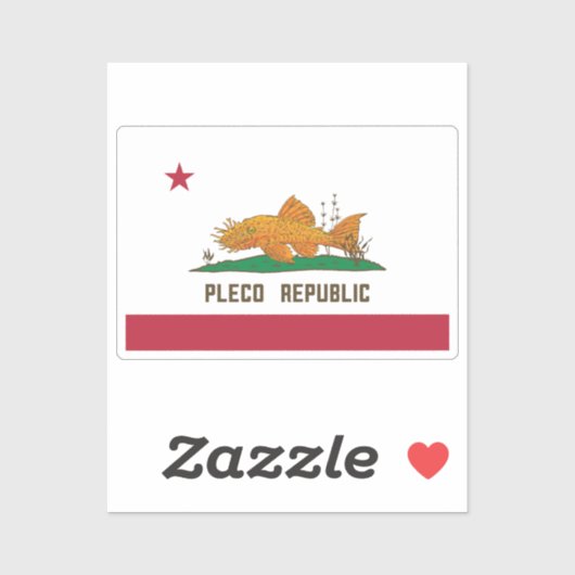 Pleco Republiek Vlag Sticker (Vel)