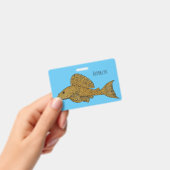 Pleco vis cartoon illustratie badge (Handheld)