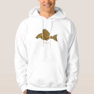 Pleco vis cartoon illustratie  hoodie