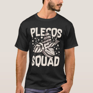 Plecostomus Pleco Fish Aquarium Voedseltank Zebra  T-shirt