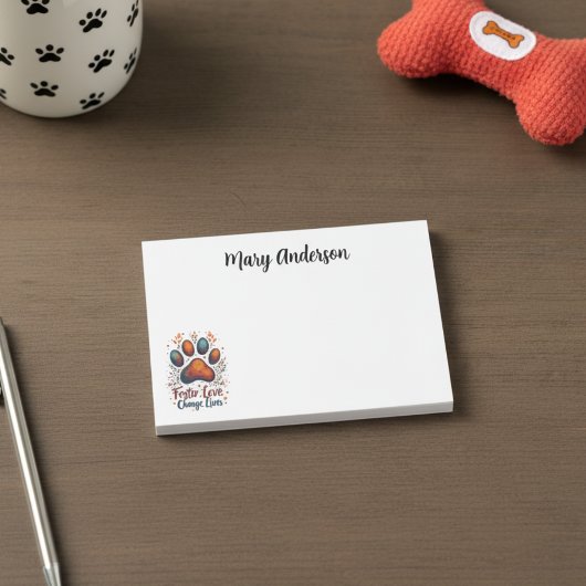 Pleeg liefde verandert levens Cadeau Dierenredding Post-it® Notes