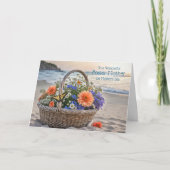 Pleegmoeder of mama Gefeliciteerd Moederdag Strand Kaart (Voorkant)