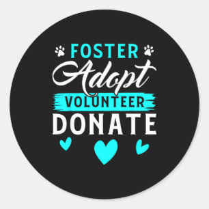 Pleegouder Adoptie Vrijwilliger Doneer Grappige Di Ronde Sticker