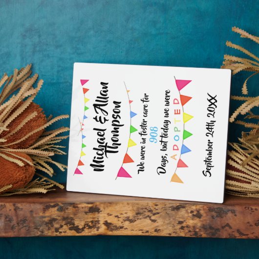 Pleegzorg Adoptie Aankondiging gotcha-dag Fotoplaat (Zijkant)