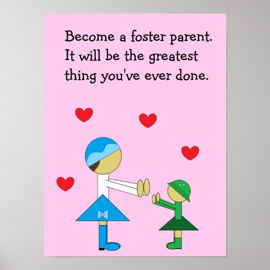 Pleegzorg in het roze: poster (Voorkant)