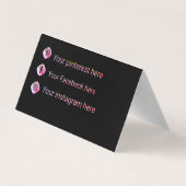 plegada personalizada, con datos personales visitekaartje (Achterkant)