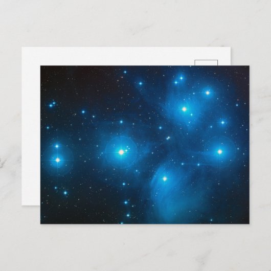 Pleiades Astro Oujda asterisme blauwe ster cluster Briefkaart (Voorkant / Achterkant)