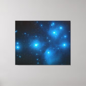 Pleiades Astro Oujda asterisme blauwe ster cluster Canvas Afdruk (Voorkant)