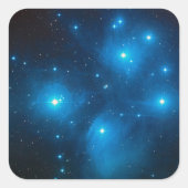 Pleiades Astro Oujda asterisme blauwe ster cluster Vierkante Sticker (Voorkant)