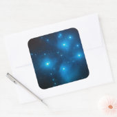Pleiades Astro Oujda asterisme blauwe ster cluster Vierkante Sticker (Envelop)