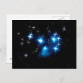 Pleiades Blue Star-cluster Briefkaart (Voorkant / Achterkant)
