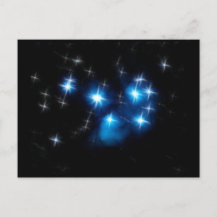 Pleiades Blue Star-cluster Briefkaart