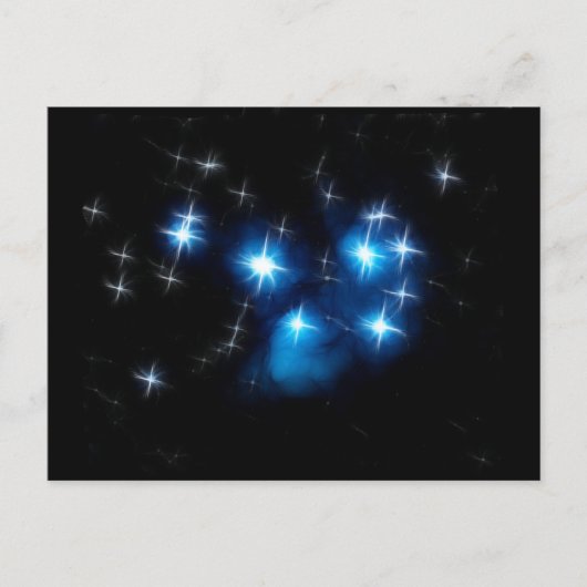 Pleiades Blue Star-cluster Briefkaart (Voorkant)