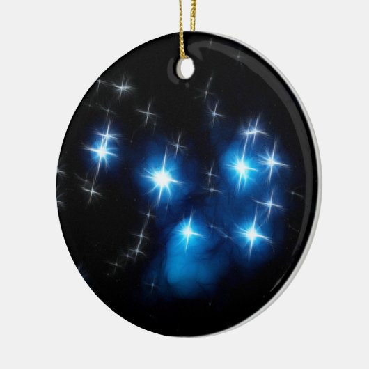 Pleiades Blue Star-cluster Keramisch Ornament (Links)
