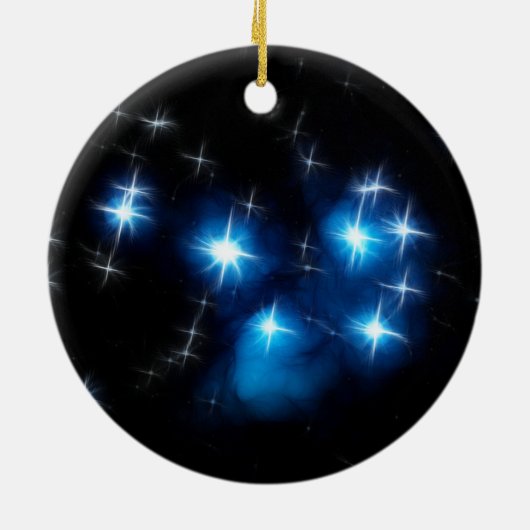 Pleiades Blue Star-cluster Keramisch Ornament (Achterkant)