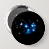 Pleiades Blue Star-cluster Ronde Button 4,0 Cm (Voorkant /achterkant)