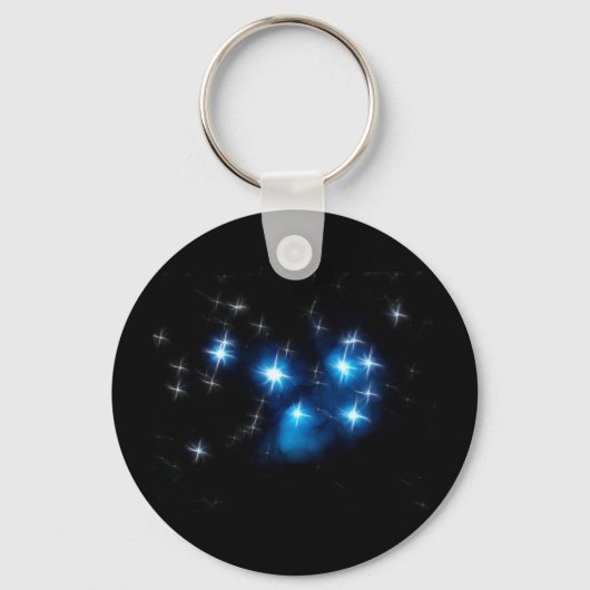 Pleiades Blue Star-cluster Sleutelhanger (Voorkant)