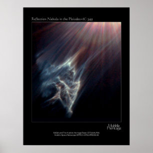 Pleiades IC 349 Nebual Hubble Telescope Foto Poster