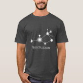 Pleiades met titel - Donkere T-hemden T-shirt (Voorkant)