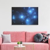 Pleiades of de zeven zussen M45 Canvas Afdruk (Insitu (Woonkamer))